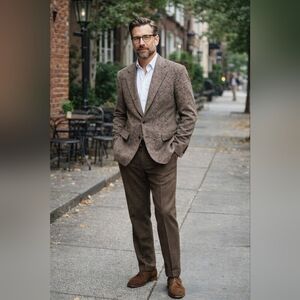 Orvis Harris Tweed Blazer Jacket Made in England Wool Vintage Classic Preppy